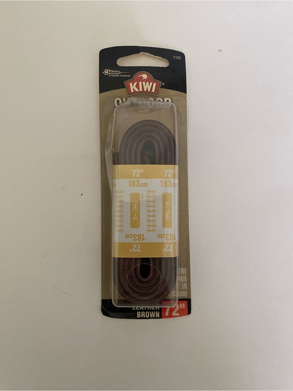 KIWI Outdoor 72” Brown Leather Shoelace